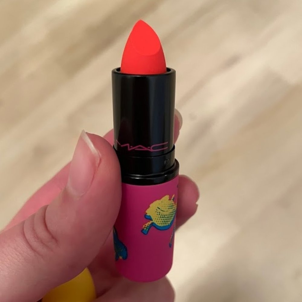 NIB MAC Powder Kiss Lipstick in Playing Koi  Moon Masterpiece Lunar New Year
